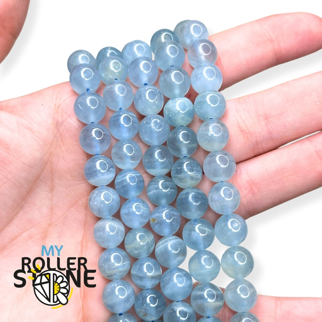 Perle Calcite Bleue 5A 8 MM