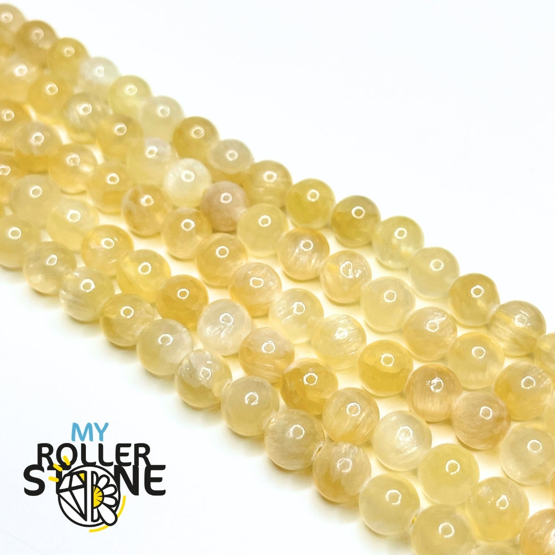 Perle Calcite Jaune 8 MM