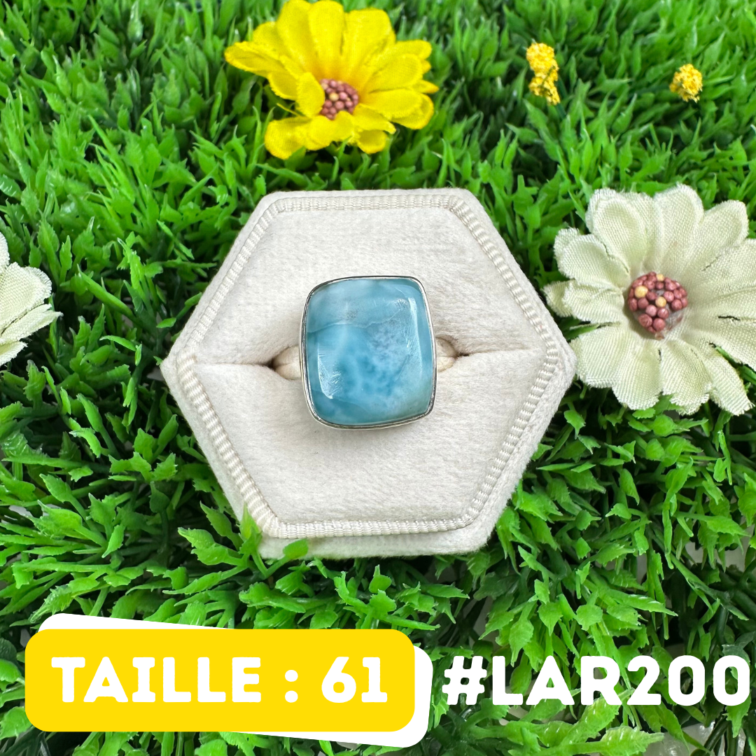 Bague Argent 925 Larimar #LAR200