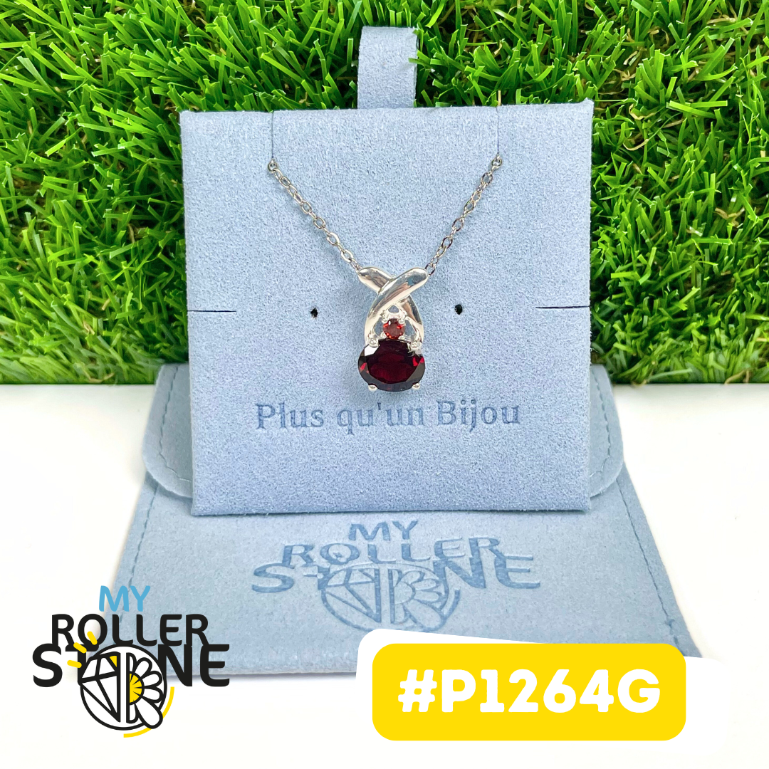 Pendentif Grenat Argent 925 #P1264G