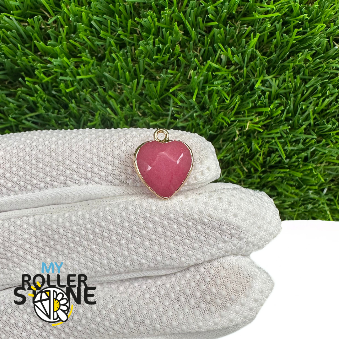 Pendentif coeur Rhodonite