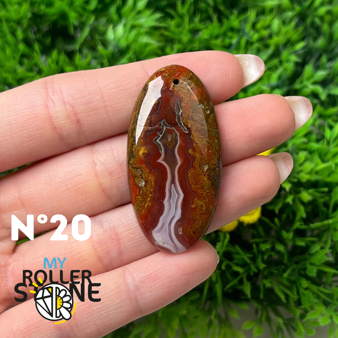 Pendentif Agate Marocaine 5A percé