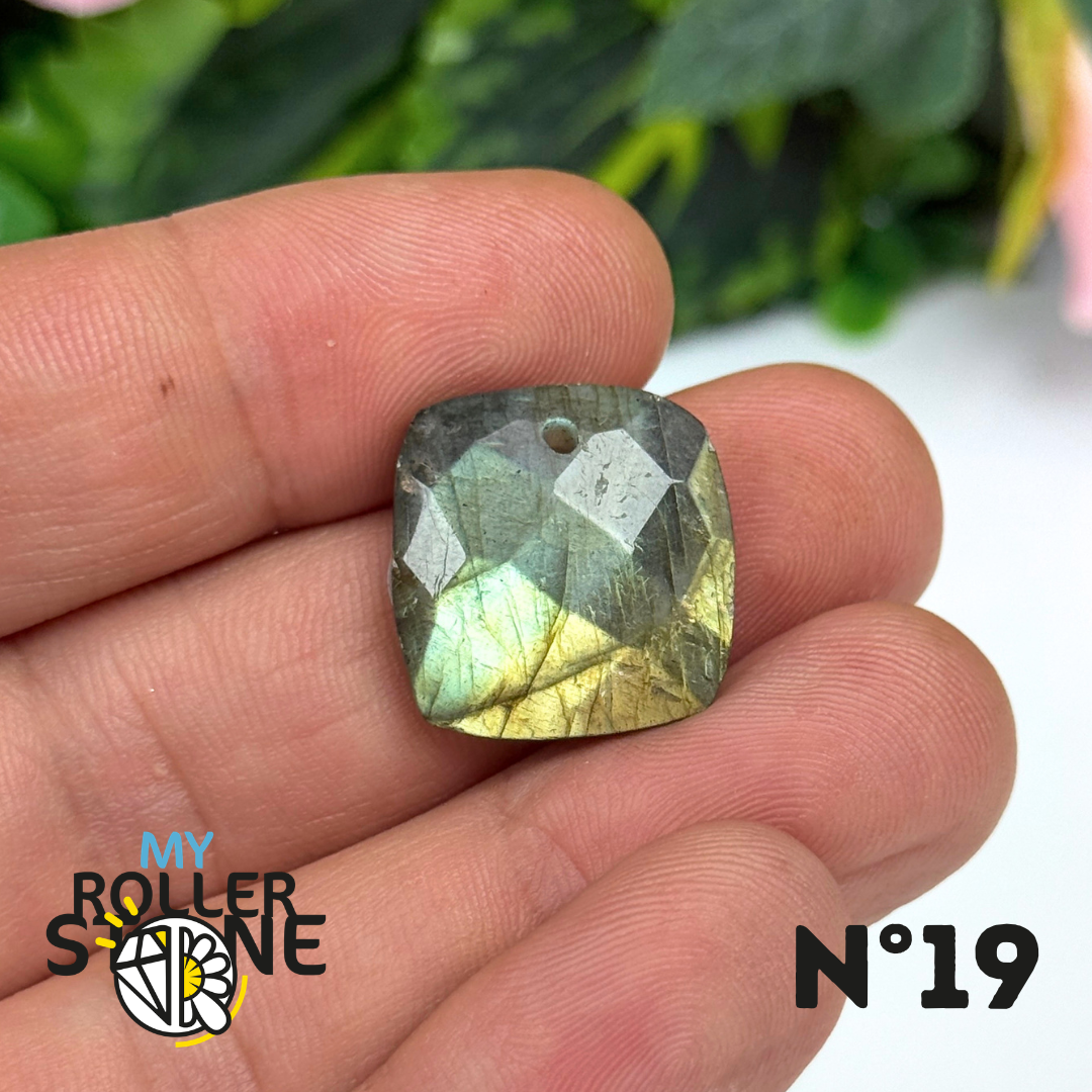 Pendentifs Labradorite Facettée Multi fire 5A