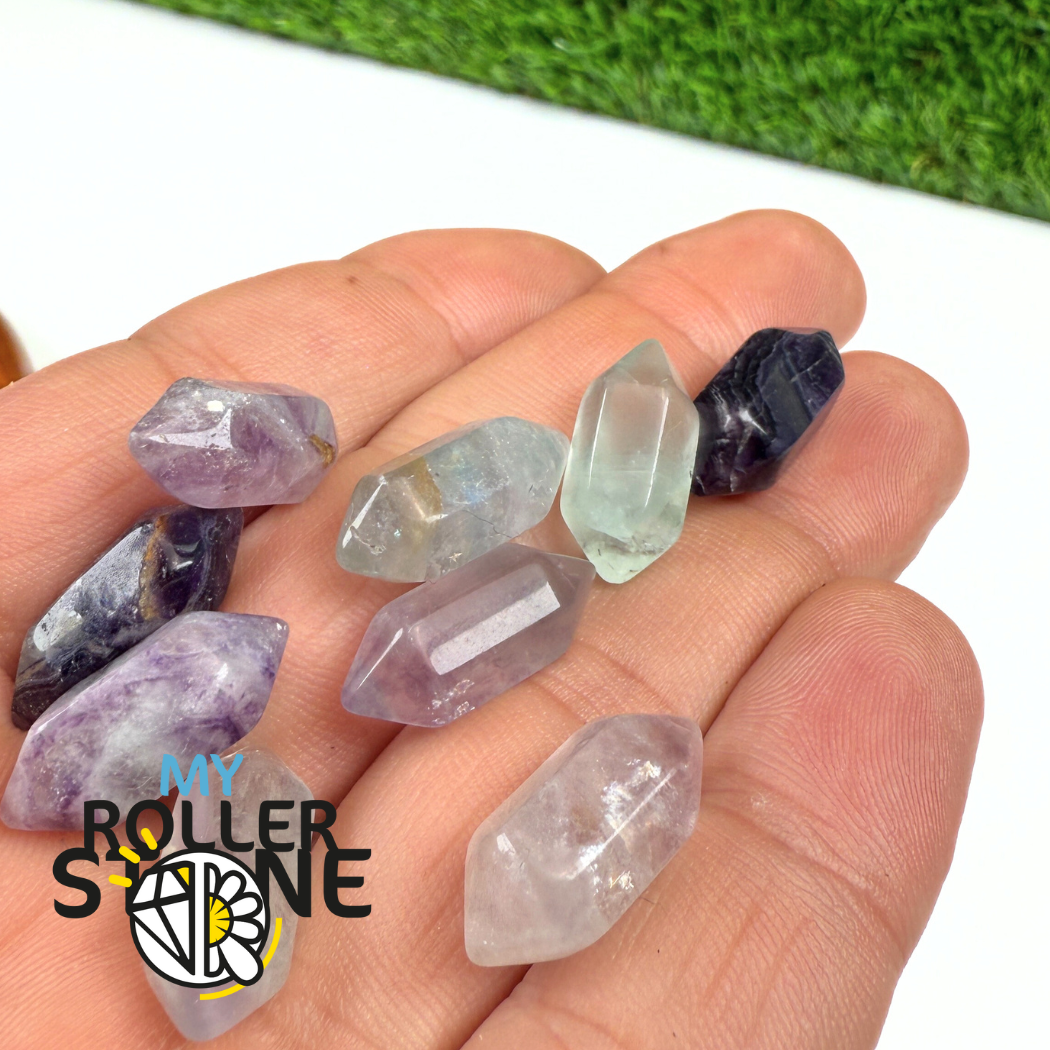 Double Pointe Fluorite Arc-en-Ciel