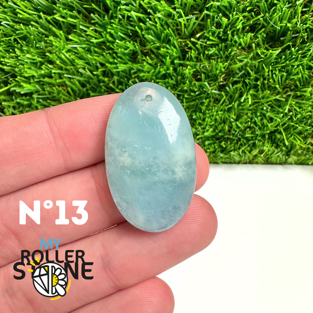 Pendentif Percé Aigue marine 5A