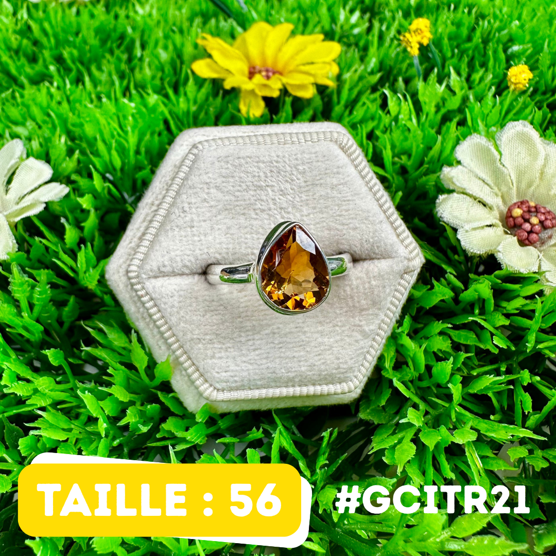 Bague Citrine Argent 925 #GCITR21