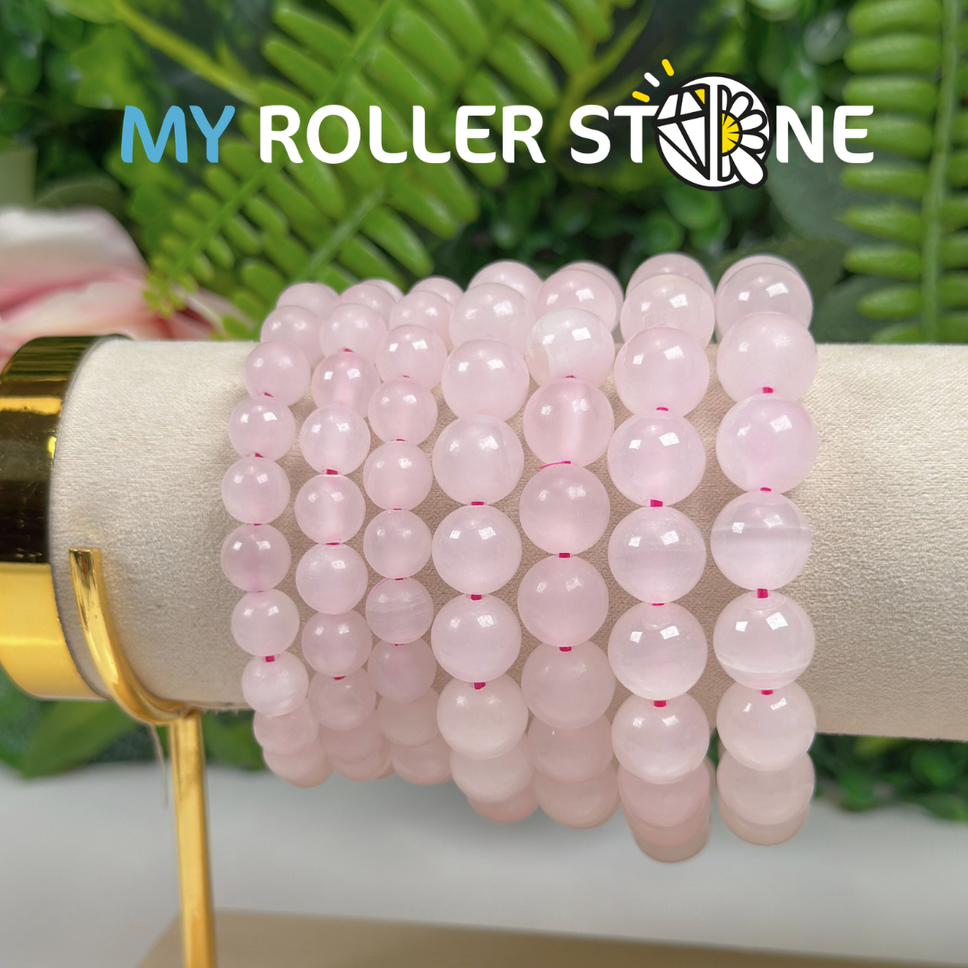 Bracelet en Calcite Mangano rose