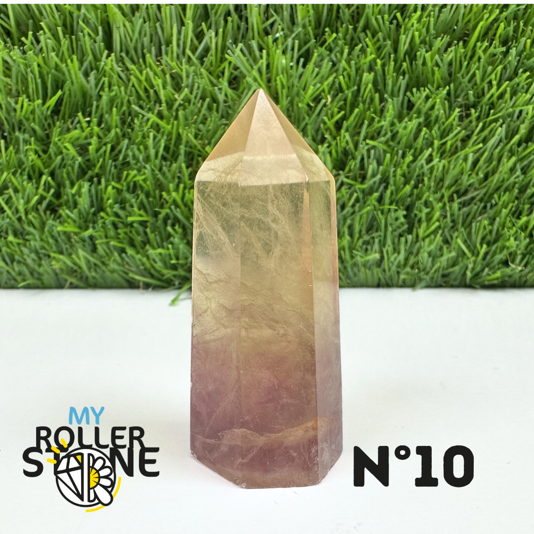 Pointes Pierre Fluorite Arc-en-Ciel Pastel