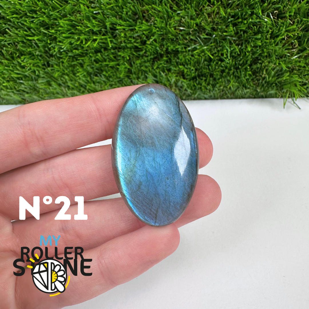 Pendentif Labradorite blue fire percé 5A