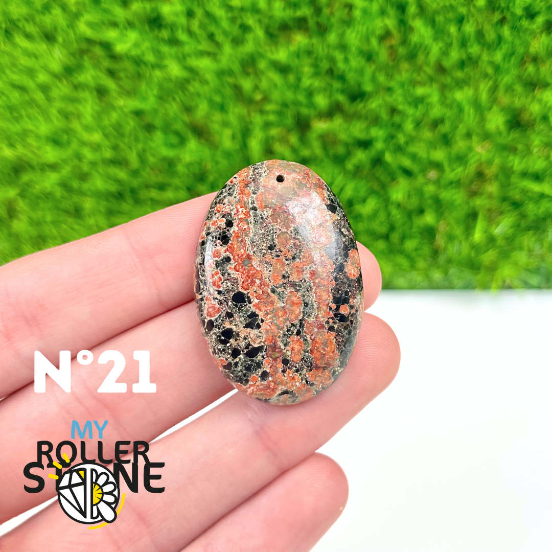 Pendentif Obsidienne Fleurie percé