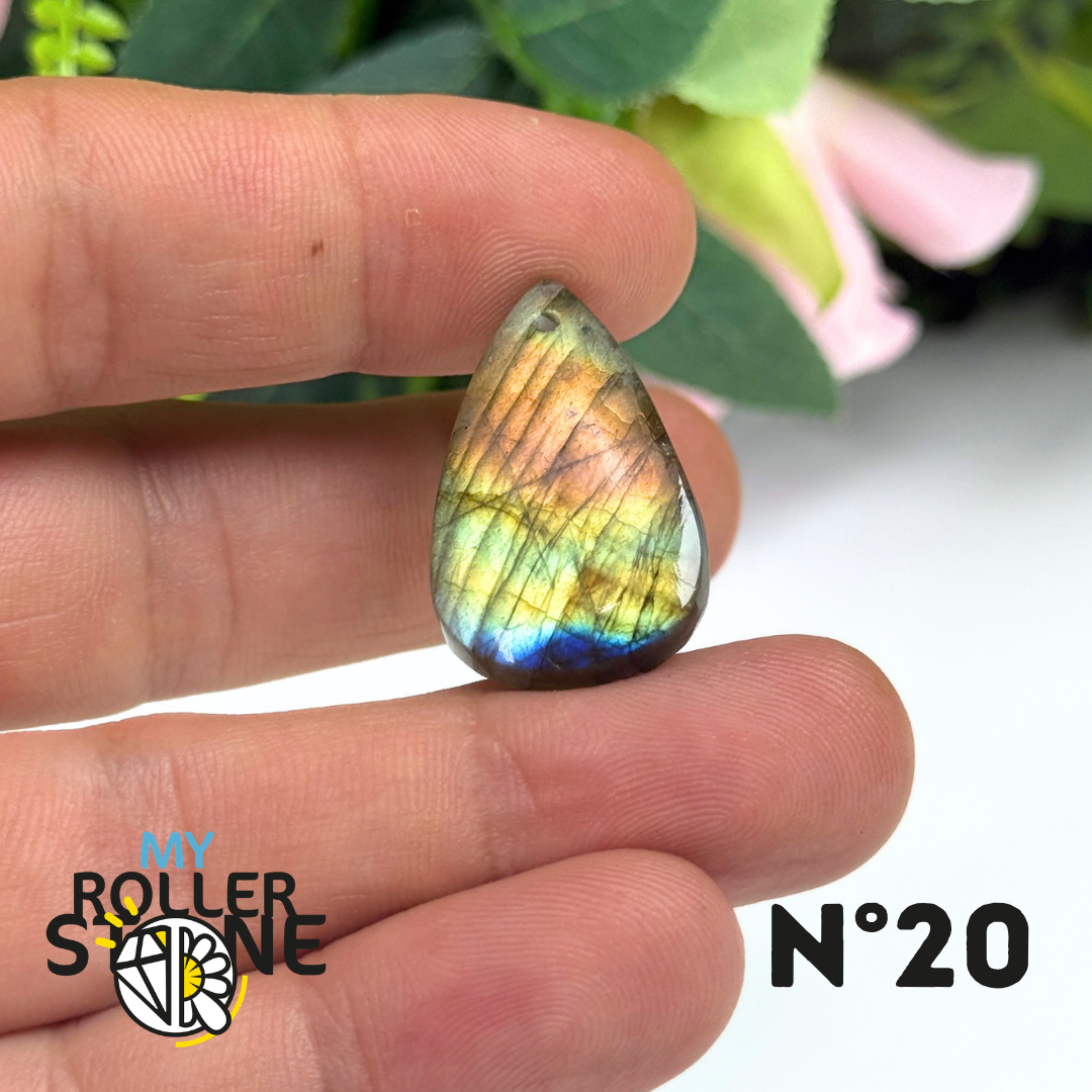 Pendentif Percé Labradorite Multi Fire 5A
