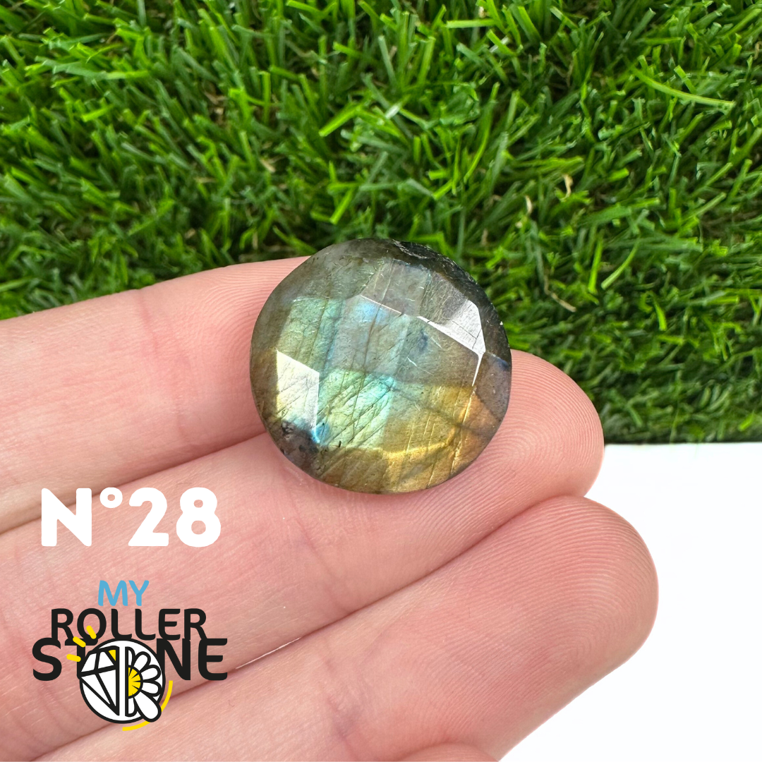 Cabochon Labradorite forme Libre Facettée 5A