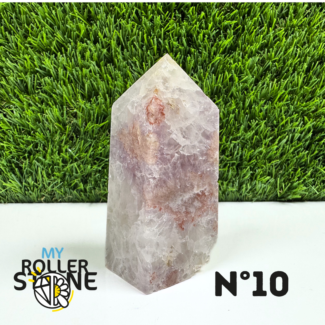 Pointes Pierre Rectangulaire Agate Fleur