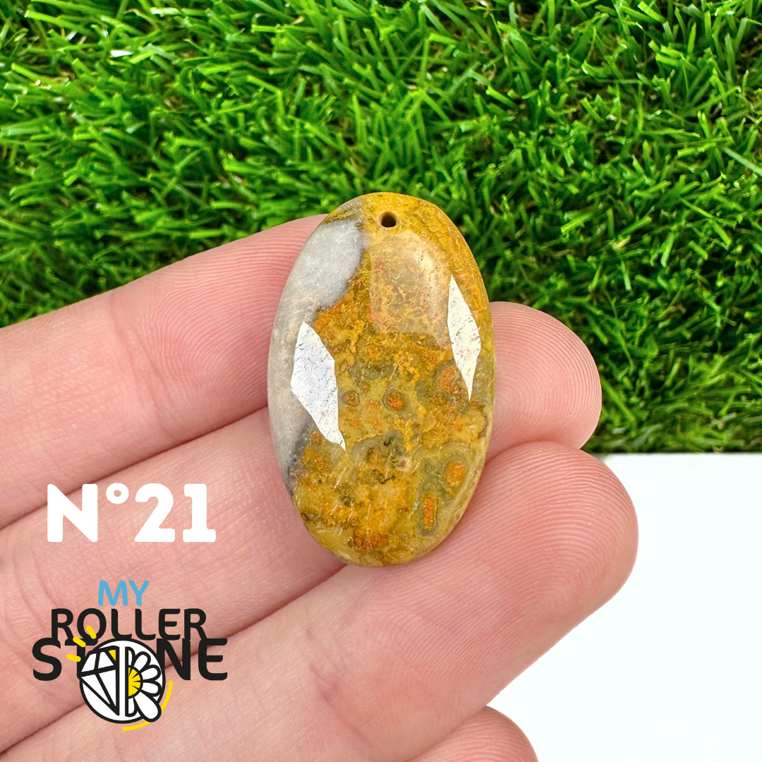 Pendentif Jaspe Bumblebee Néo 5A Percé