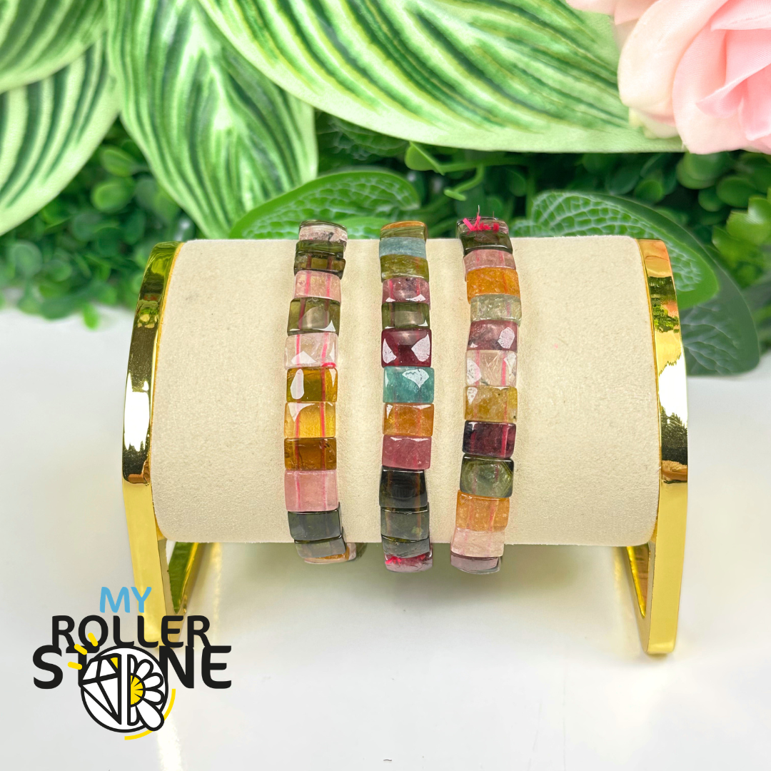 Bracelet Manchette Tourmaline multicolore 5A
