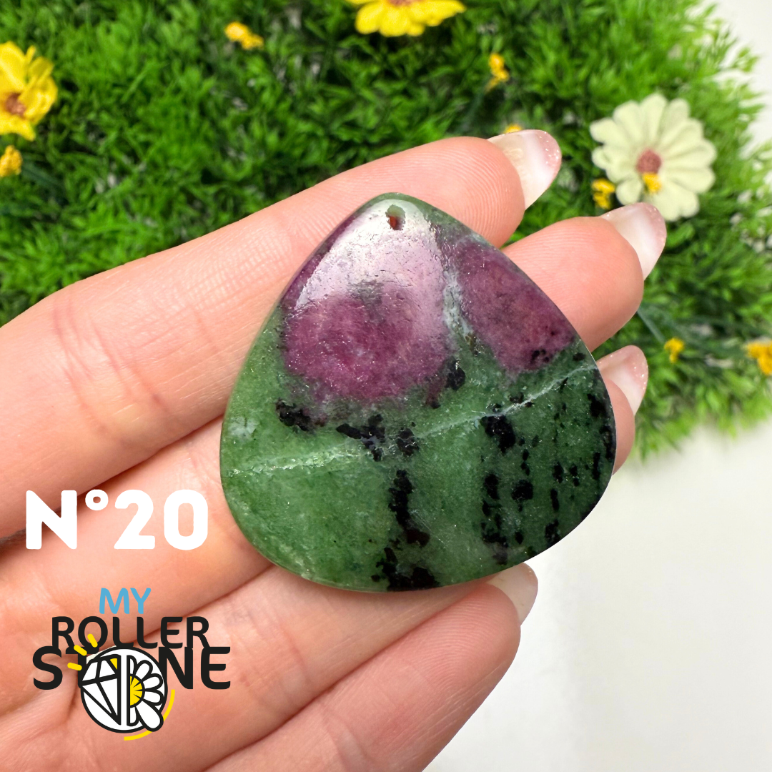 Pendentif Ruby Zoïsite 5A percé