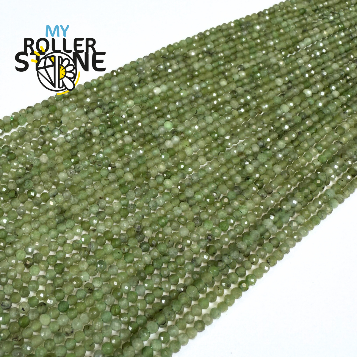 Perle facettée Jade du Canada 2MM