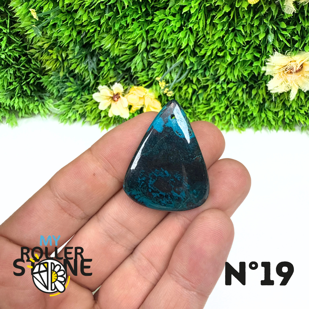 Pendentif Percé Shattuckite avec Cuprite