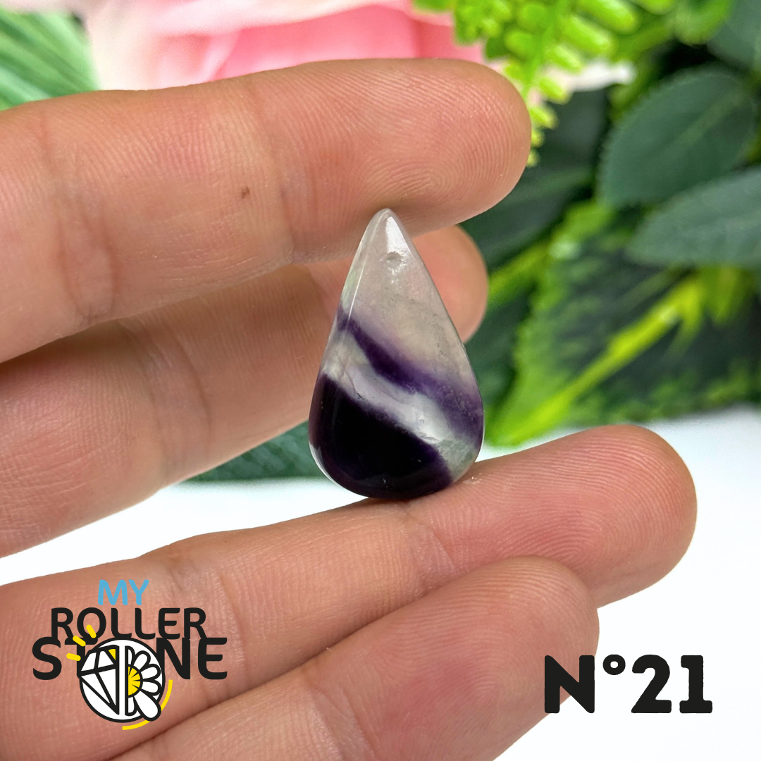 Pendentif percé Fluorite Arc-en-Ciel 5A