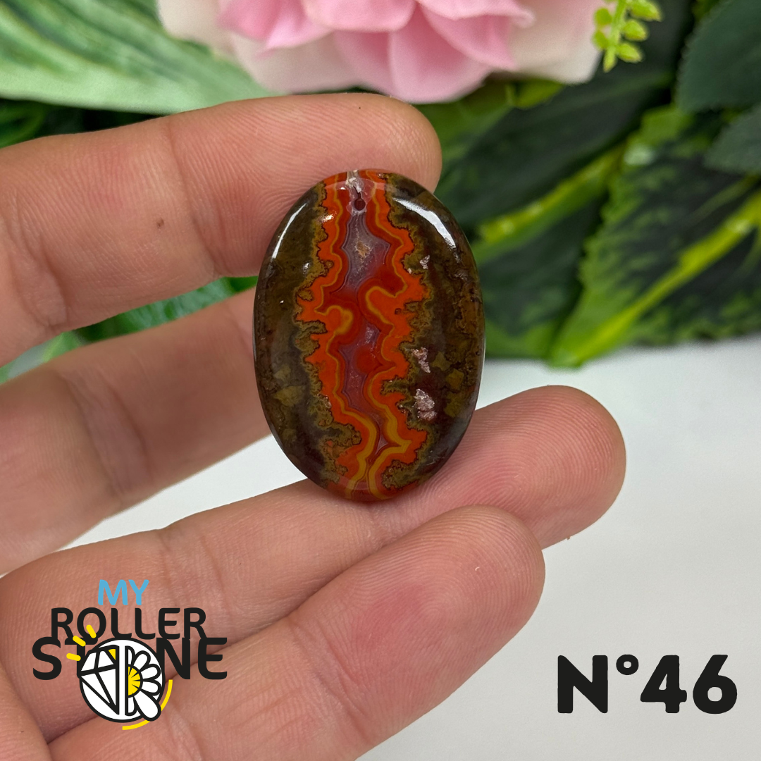 Pendentif Agate Marocaine 5A percé