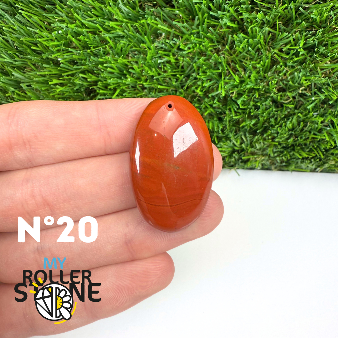 Pendentif Jaspe rouge 5A Percé