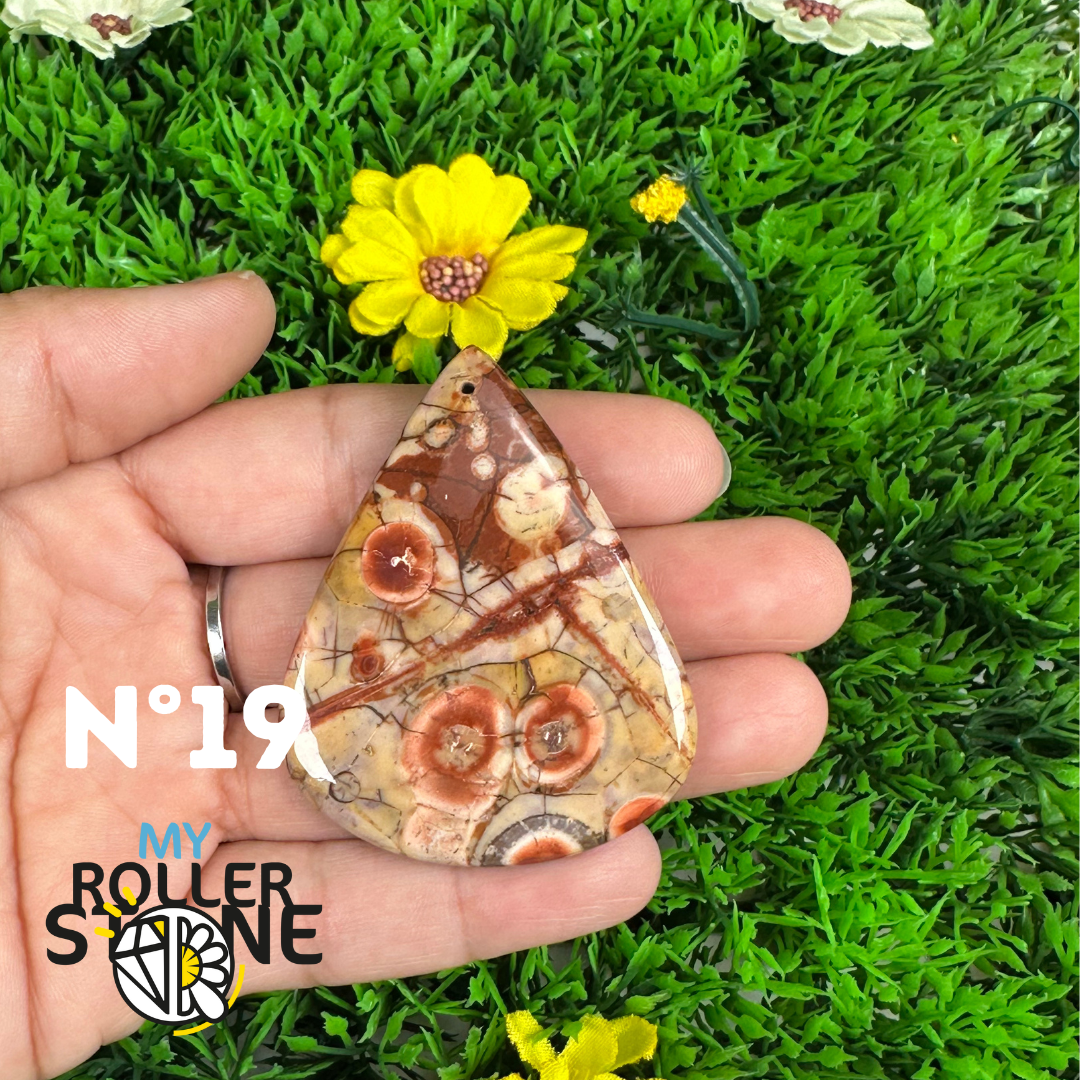 Pendentif Percé en Jaspe Œil d’Oiseau 5A