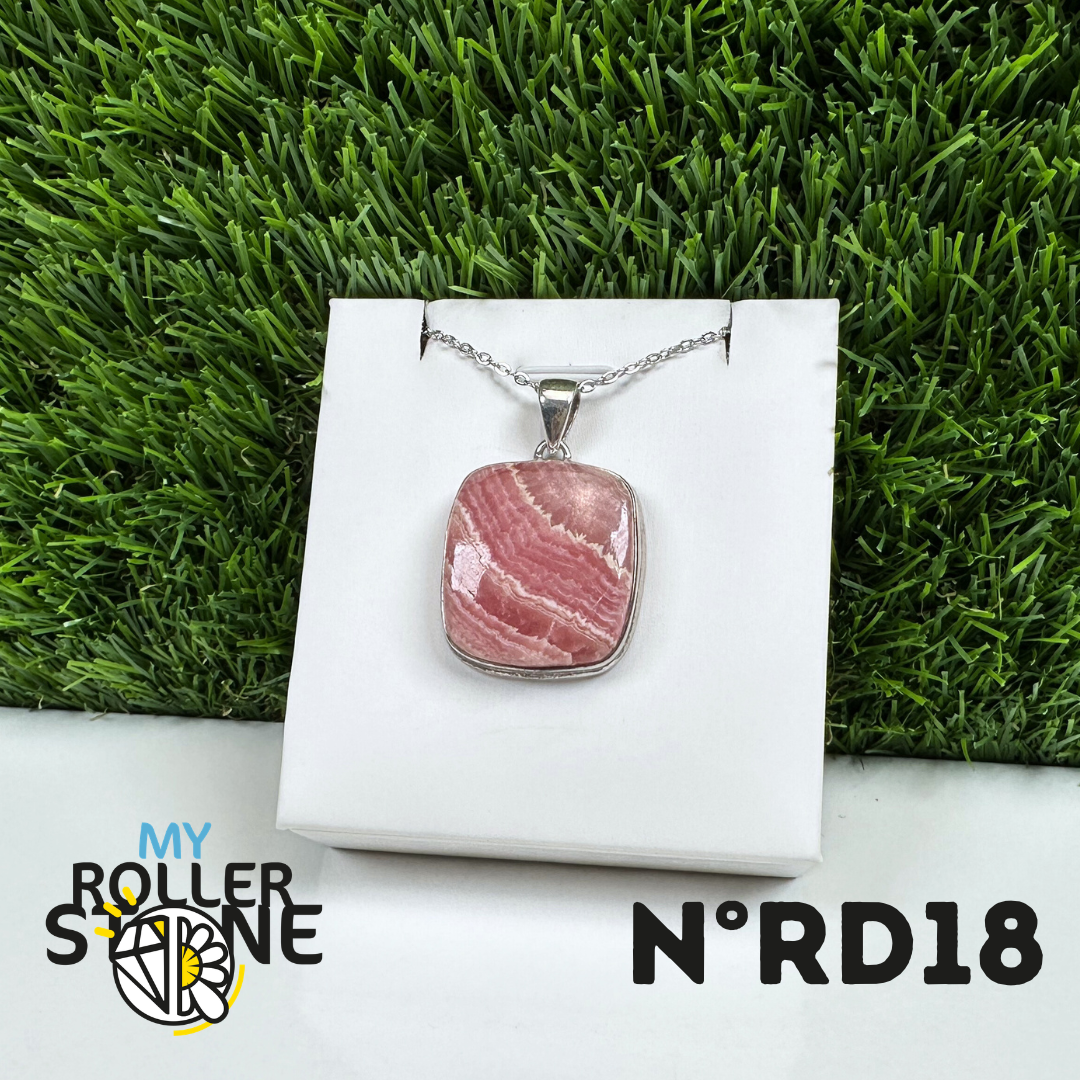 Pendentif Argent Rhodochrosite #18