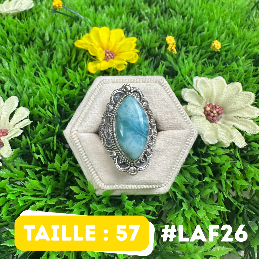 Bague Argent 925 Larimar #LAF26