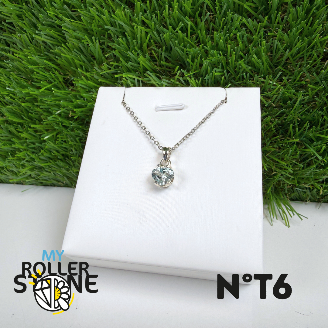 Pendentif Topaze Bleue Argent 925 #6