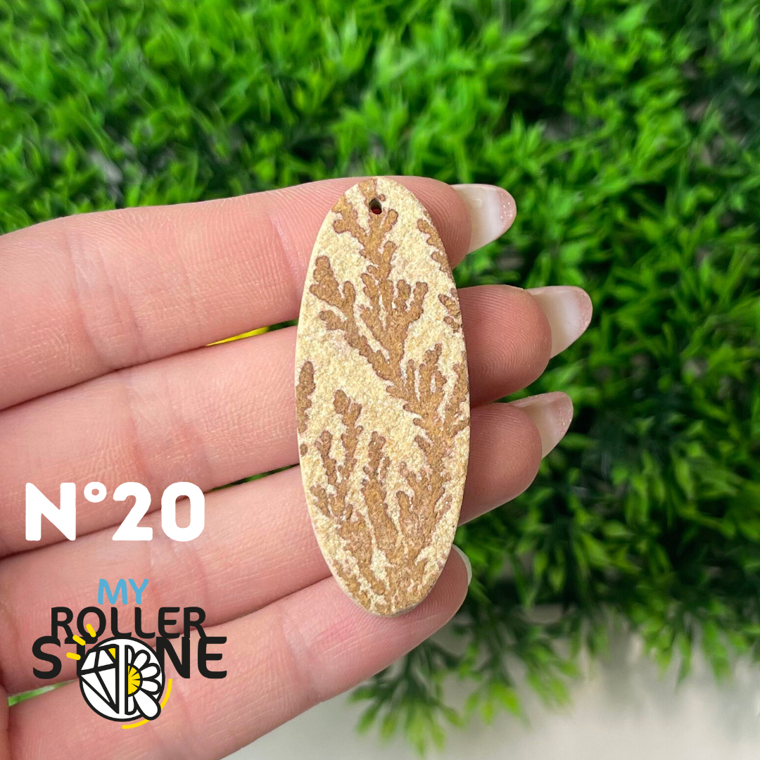 Pendentif Fossil dentritique 5A percé