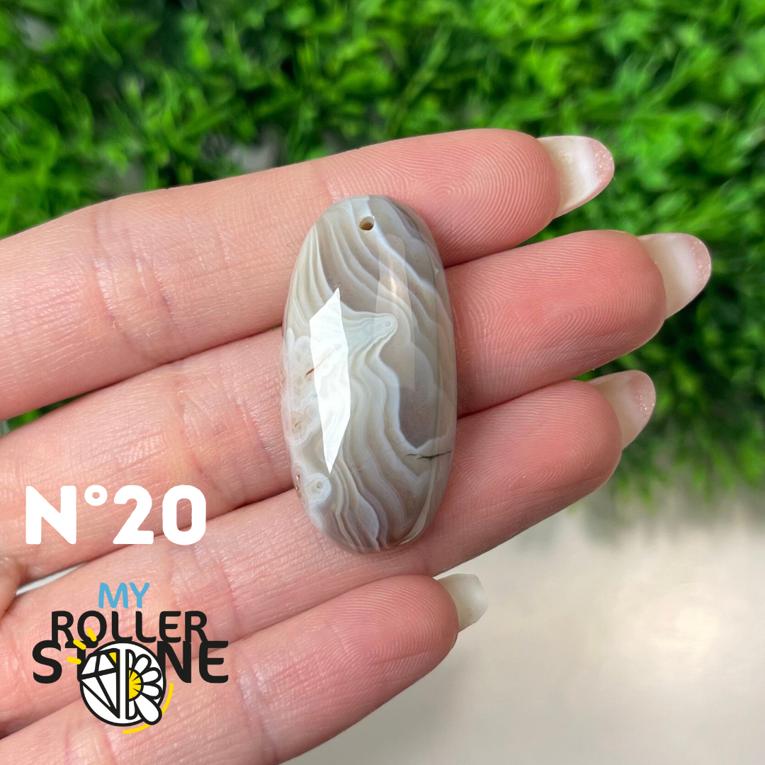Pendentif Agate du Botswana 5A percé
