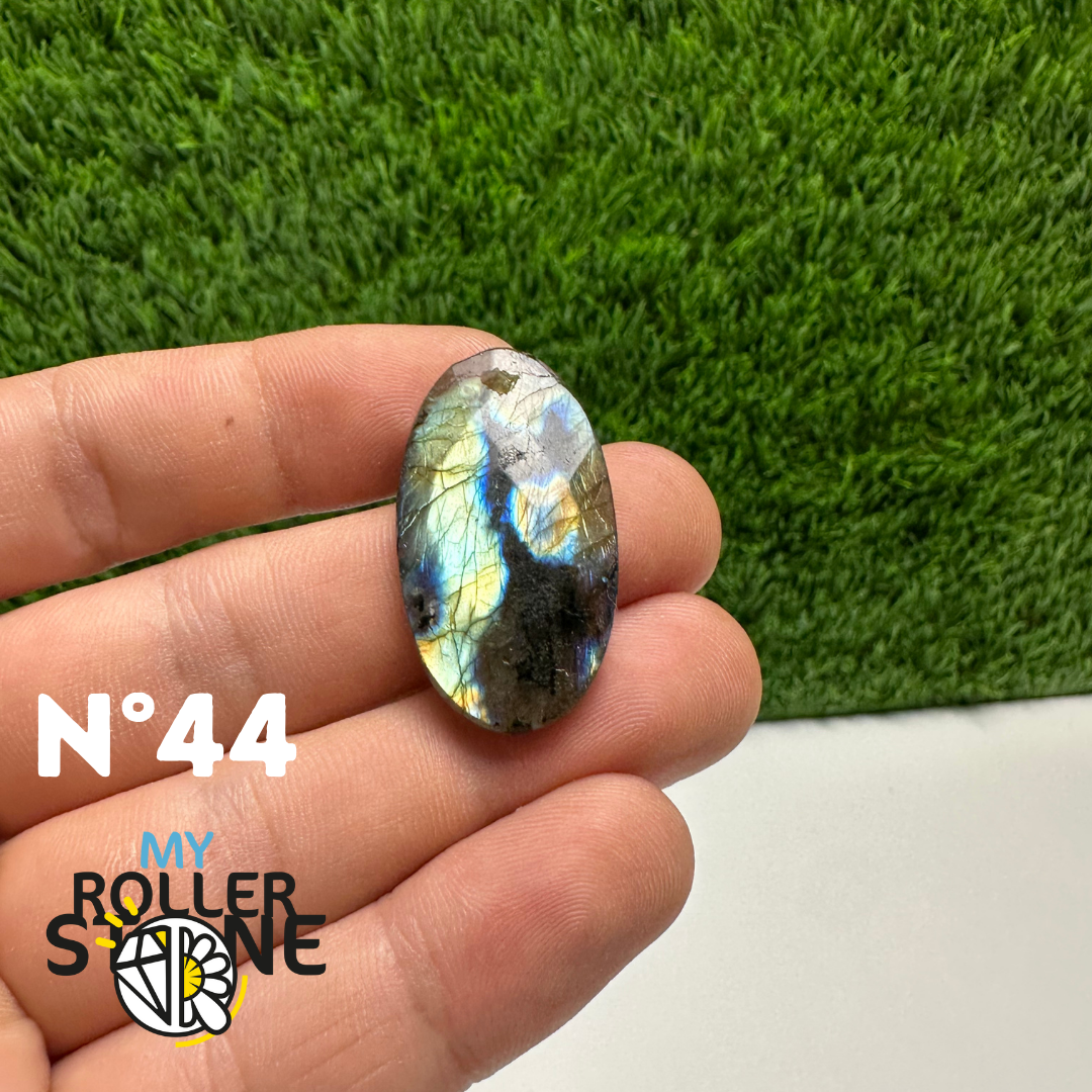 Cabochon Labradorite forme Libre Facettée
