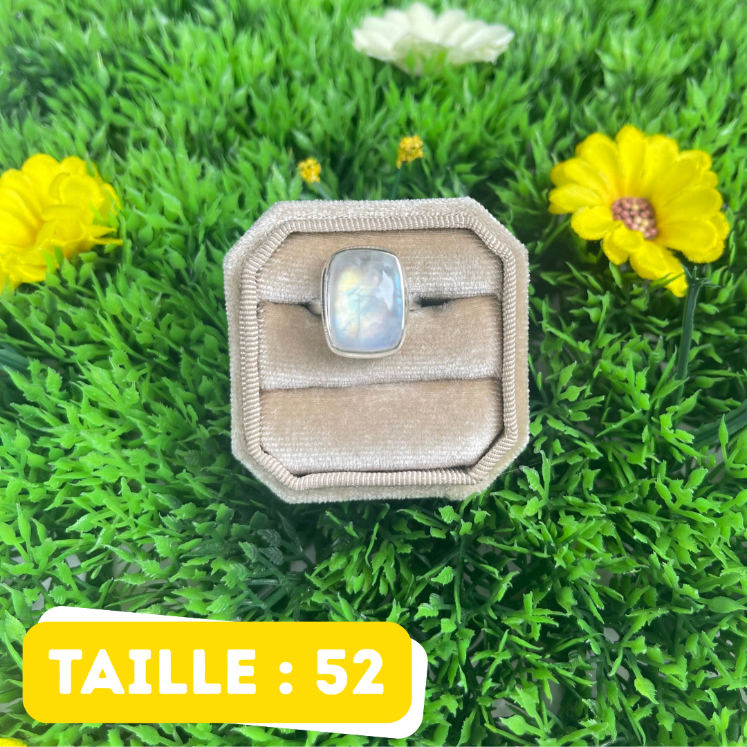 Bague Pierre de Lune Blue Fire #220