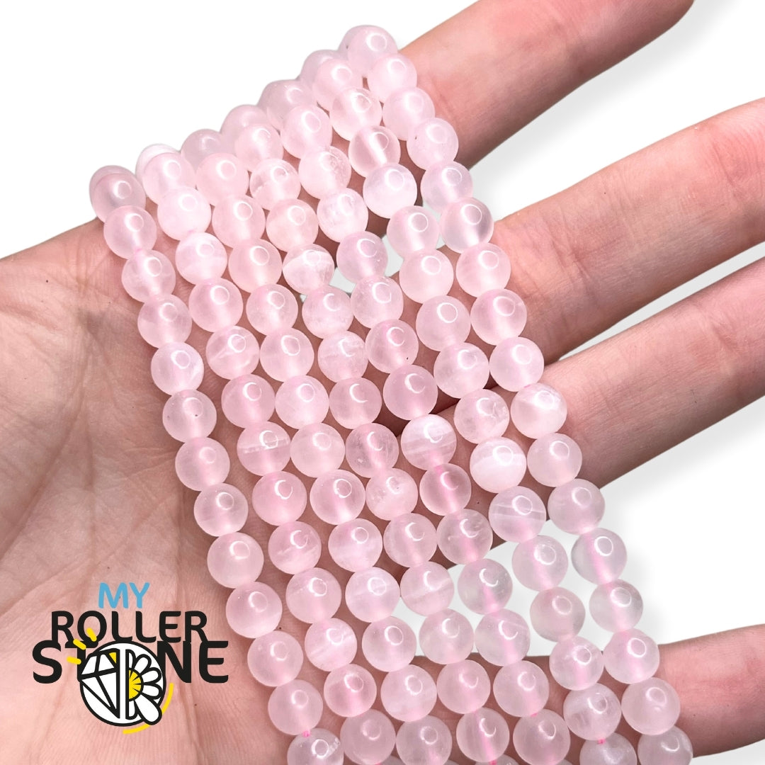 Perle Calcite rose 5A 6 MM