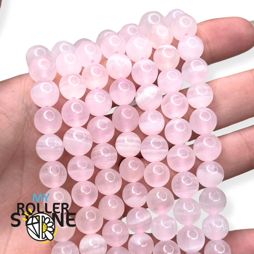 Perle Calcite rose 5A 8 MM