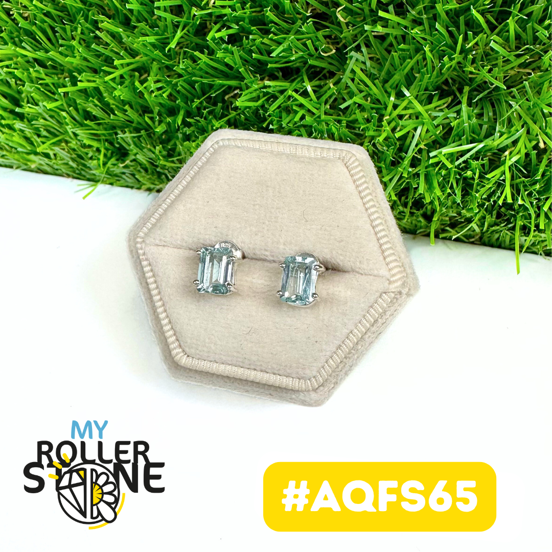Boucles d'oreilles Argent 925 Aigue-Marine #AQFS65