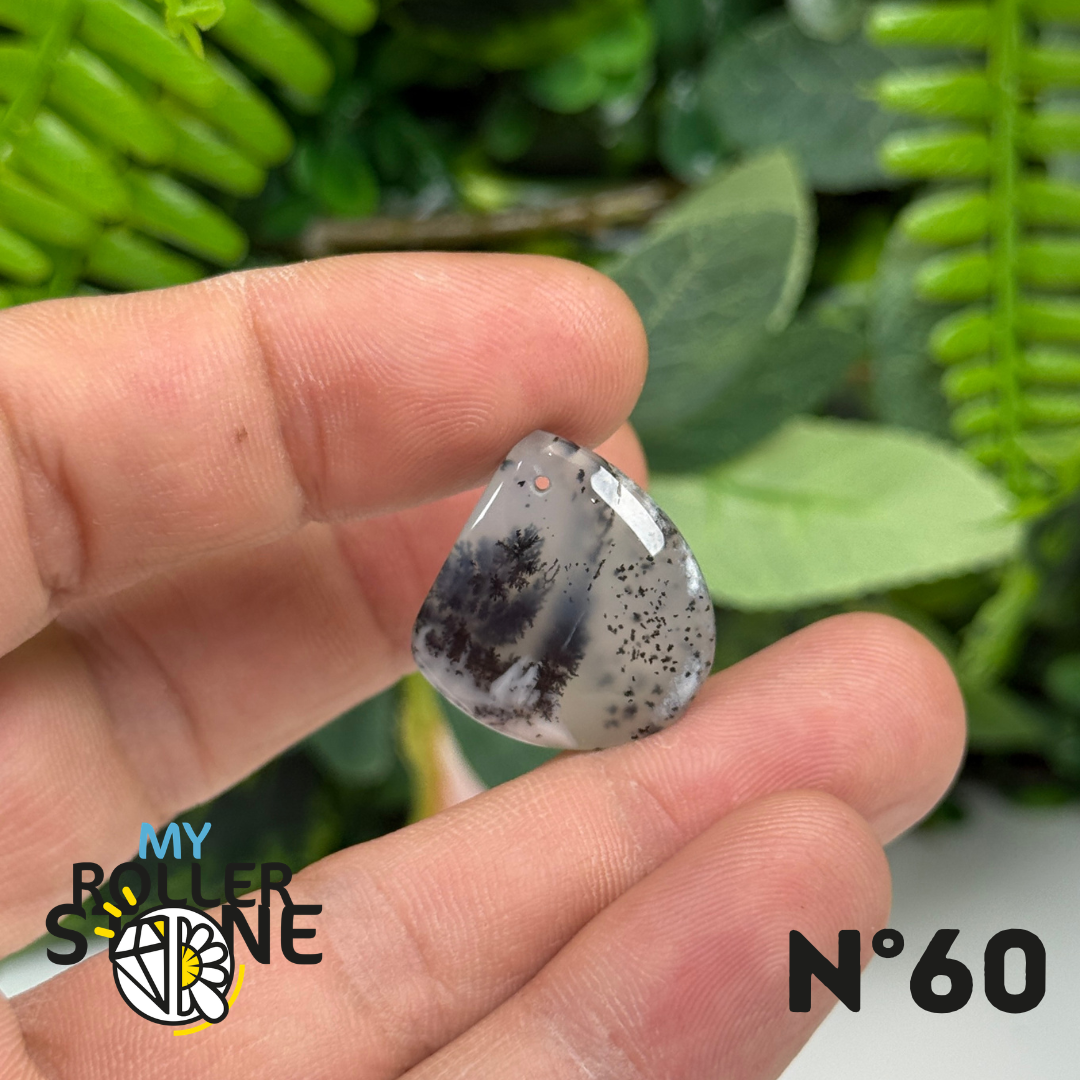Pendentif Percé Opale Dendritrique