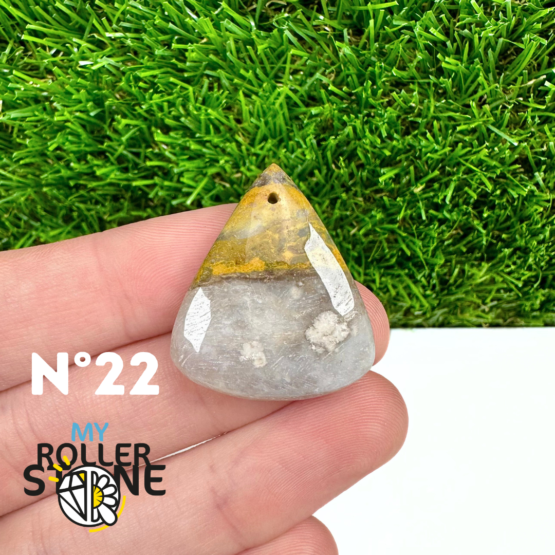 Pendentif Jaspe Bumblebee Néo 5A Percé