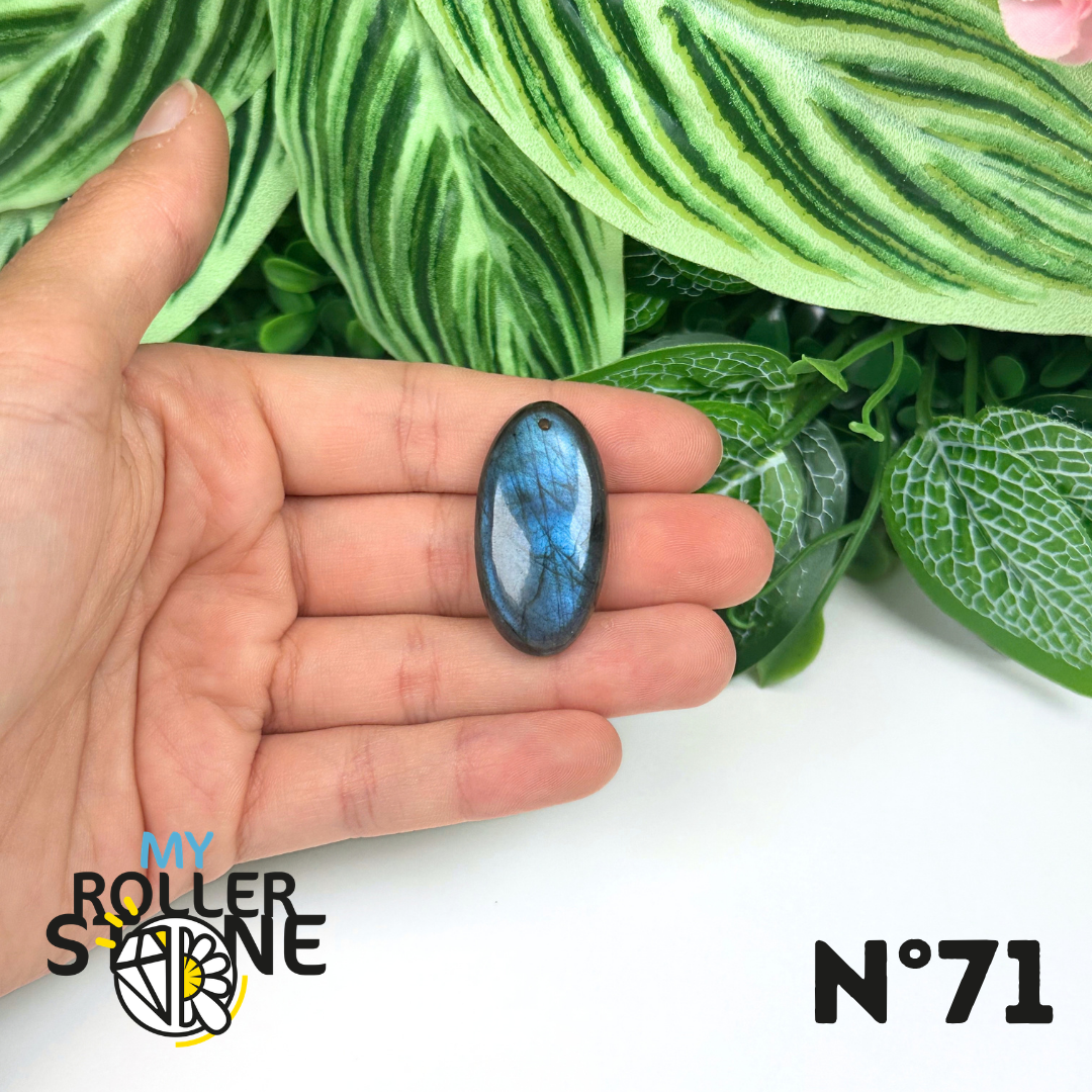 Pendentif Labradorite blue fire percé 5A