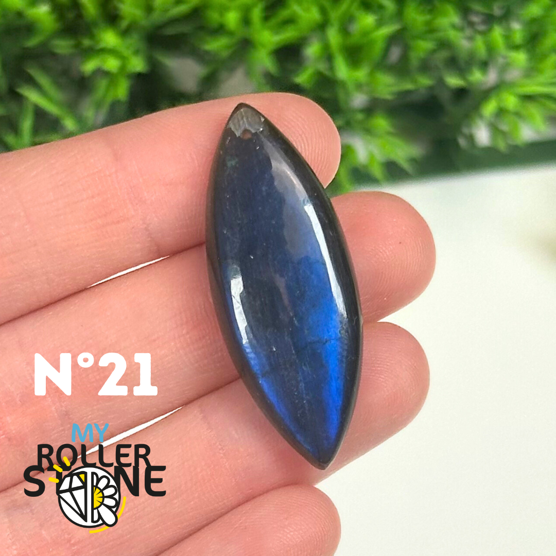 Pendentif Labradorite blue fire percé 5A