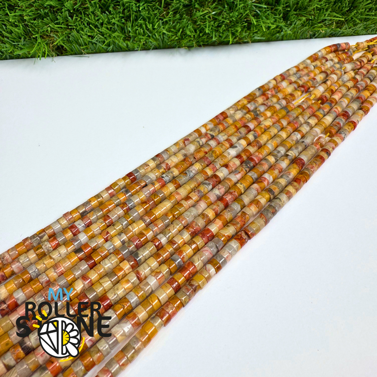 Perle Heishi Agate crasy Dentelle