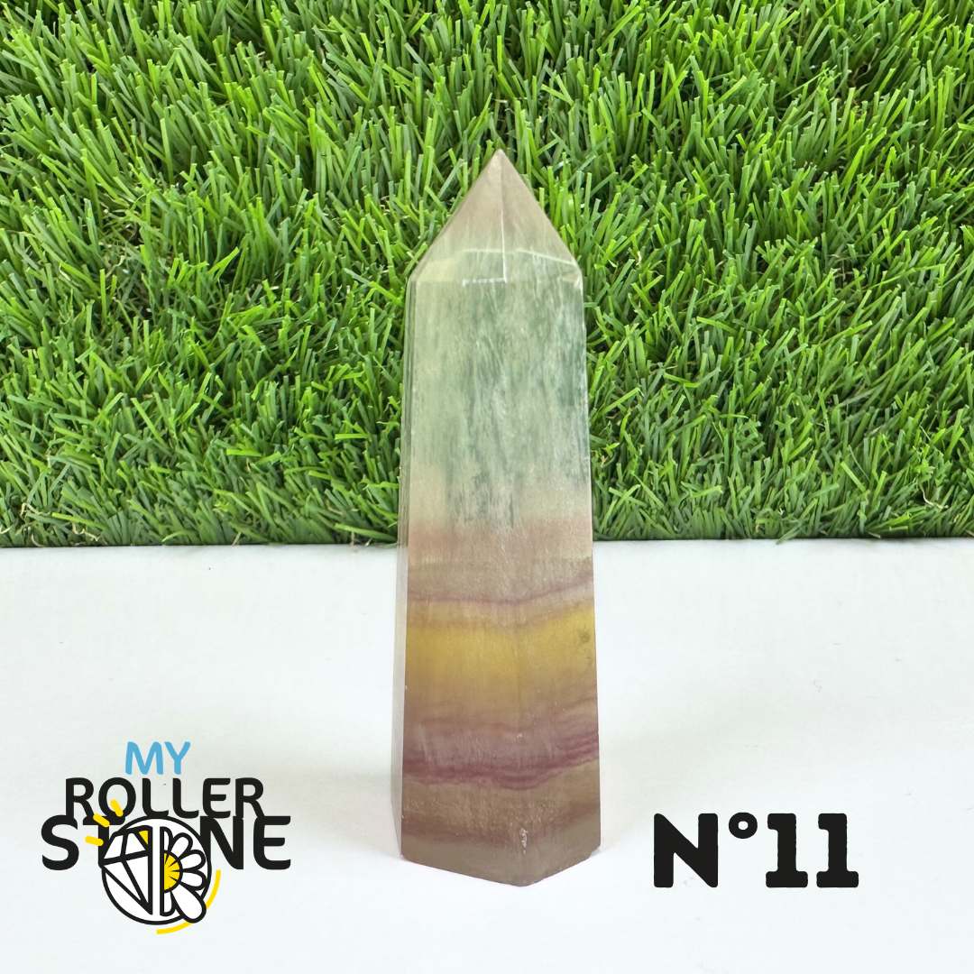 Pointes Pierre Fluorite Arc-en-Ciel Pastel