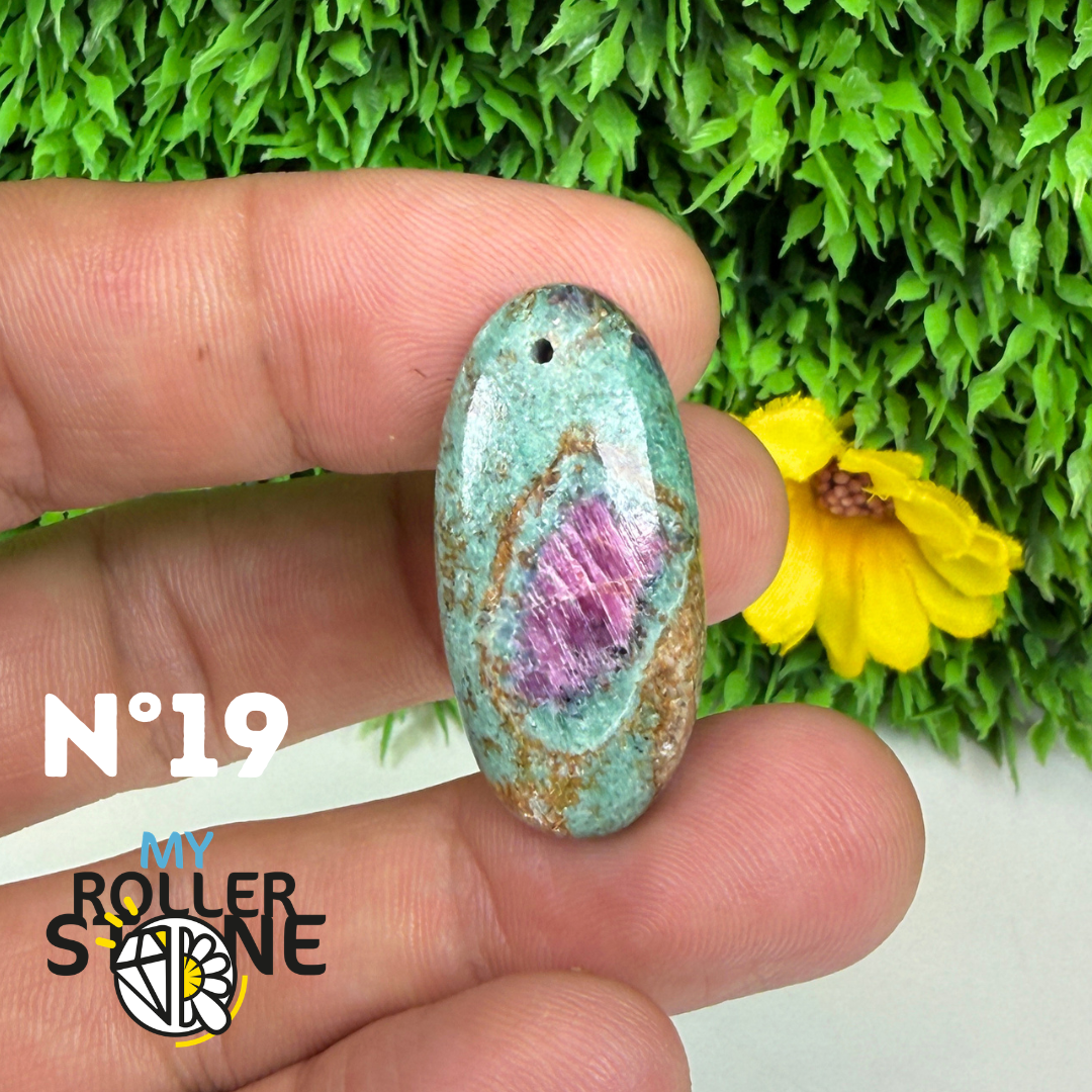 Pendentif percé Ruby Fushiste 5A