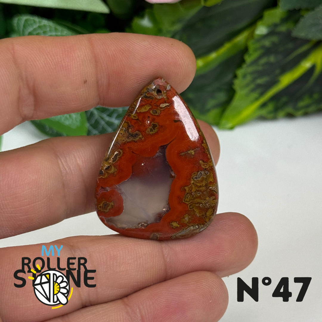 Pendentif Agate Marocaine 5A percé