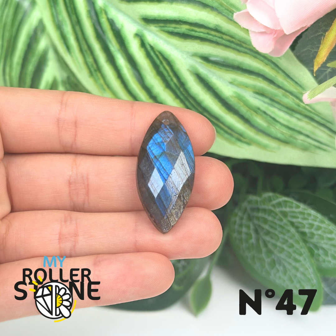 Pendentifs Labradorite Blue Fire Facettée 5A