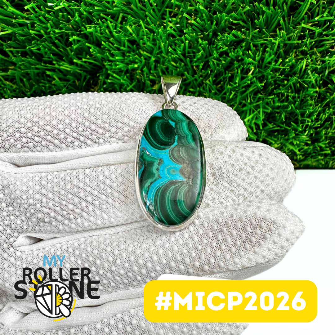 Pendentif Malachite Chrysocolle Argent 925 (MICP2026)