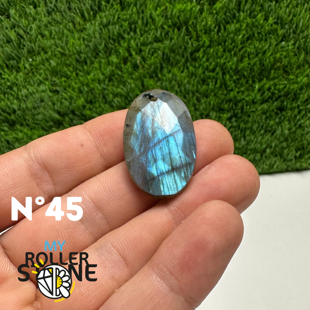 Cabochon Labradorite forme Libre Facettée