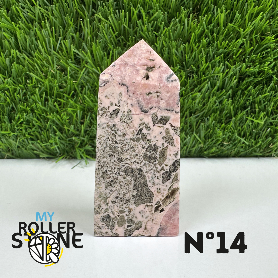 Pointes Pierre Rectangulaire Rhodochrosite