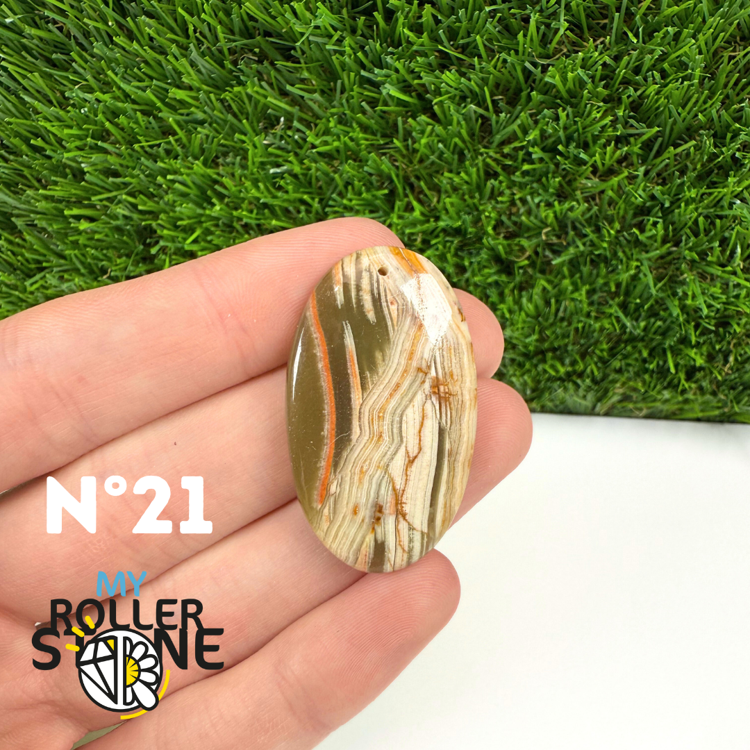 Pendentif Calcite Verte 5A Percé