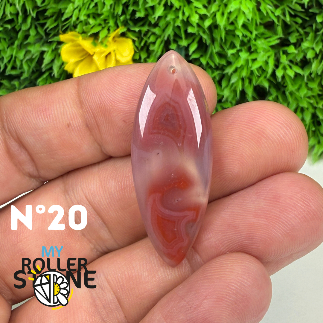 Pendentif percé Agate du Botswana 5A